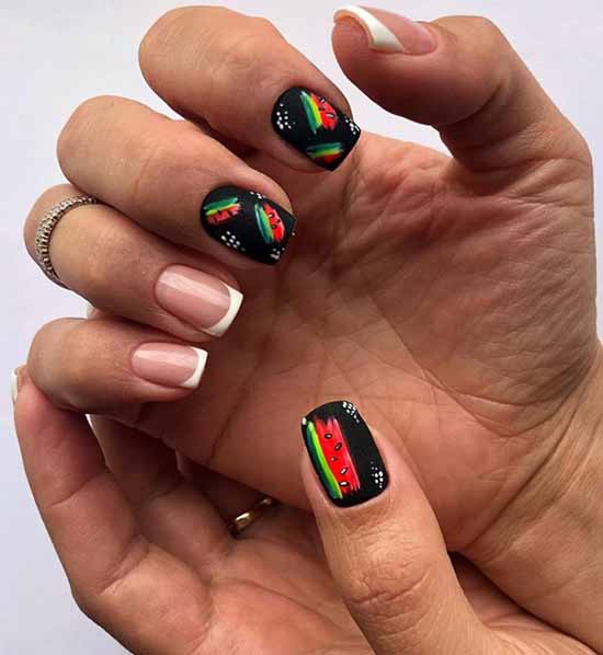 Manicure with fruits 2021: photo novelties of nail design