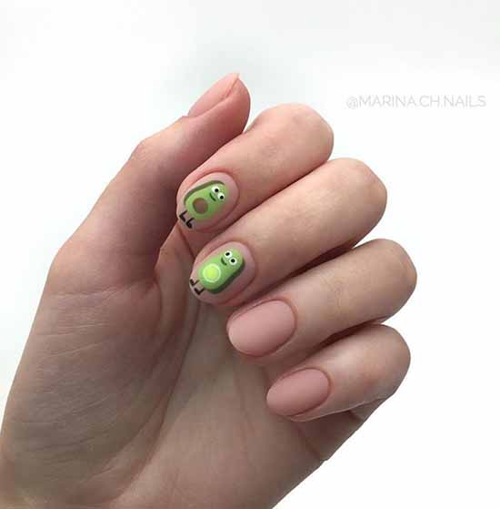 Manicure with fruits 2021: photo novelties of nail design