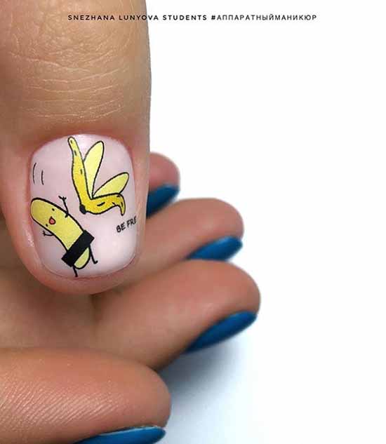 Manicure with fruits 2021: photo novelties of nail design