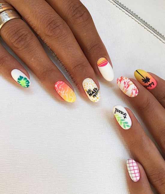 Manicure with fruits 2021: photo novelties of nail design