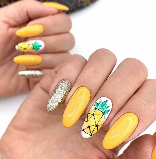 Manicure with fruits 2021: photo novelties of nail design