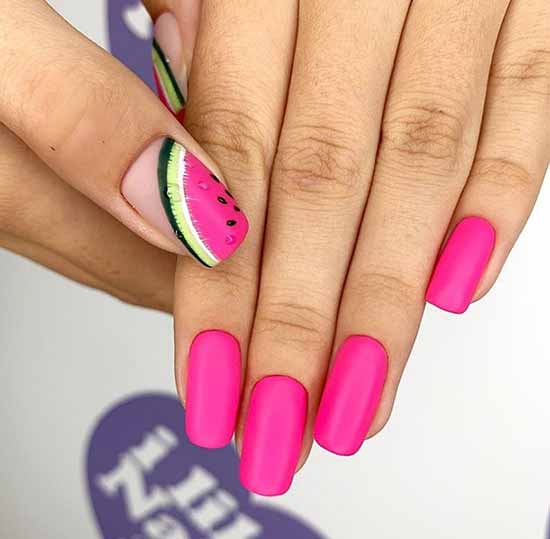 Manicure with fruits 2021: photo novelties of nail design