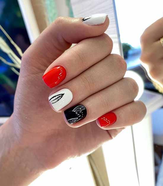 Manucure rouge pour ongles courts: nouveautés sur la photo, idées de mode