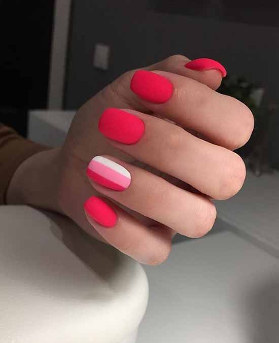 Manucure rouge pour ongles courts: nouveautés sur la photo, idées de mode