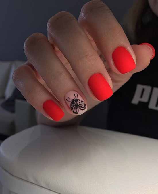 Manucure rouge pour ongles courts: nouveautés sur la photo, idées de mode