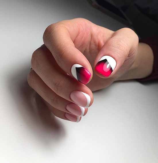 Manucure rouge pour ongles courts: nouveautés sur la photo, idées de mode