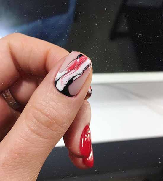 Manucure rouge pour ongles courts: nouveautés sur la photo, idées de mode