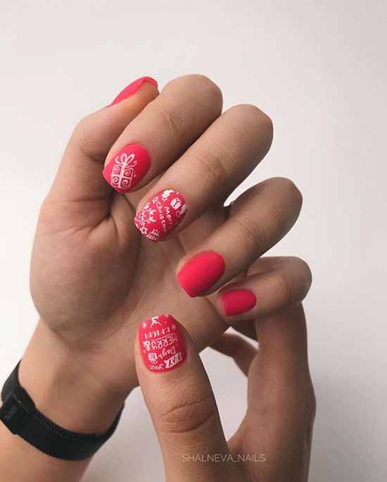 Manucure rouge pour ongles courts: nouveautés sur la photo, idées de mode