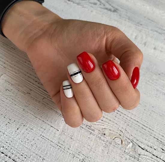 Manucure rouge pour ongles courts: nouveautés sur la photo, idées de mode