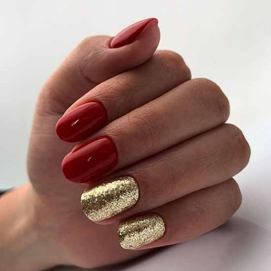 Manucure rouge pour ongles courts: nouveautés sur la photo, idées de mode