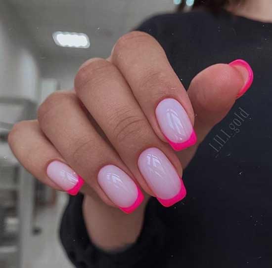 Français de couleur pour ongles carrés