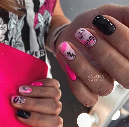 Manicure for square nails: 100 photos with new, beautiful ideas