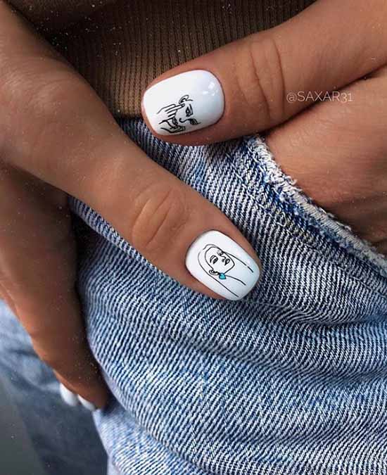 Manicure for square nails: 100 photos with new, beautiful ideas