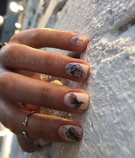 Manicure for square nails: 100 photos with new, beautiful ideas