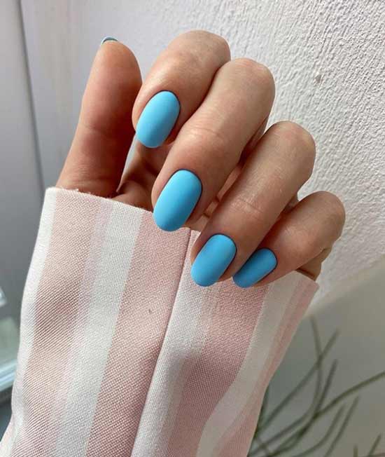 Solid nail design bright youthful color