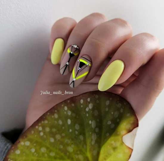 Neon geometry on nails