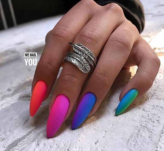 Neon Gradient Nails Photo