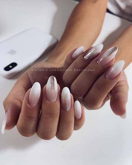 Delicate manicure with sparkles: photo novelties with a beautiful design