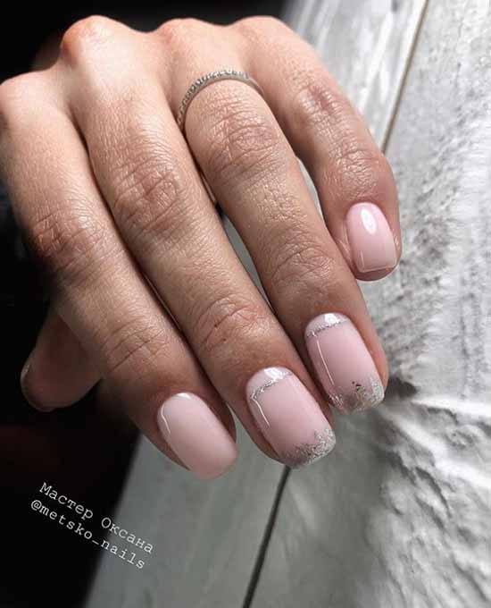 Delicate manicure with sparkles: photo novelties with a beautiful design