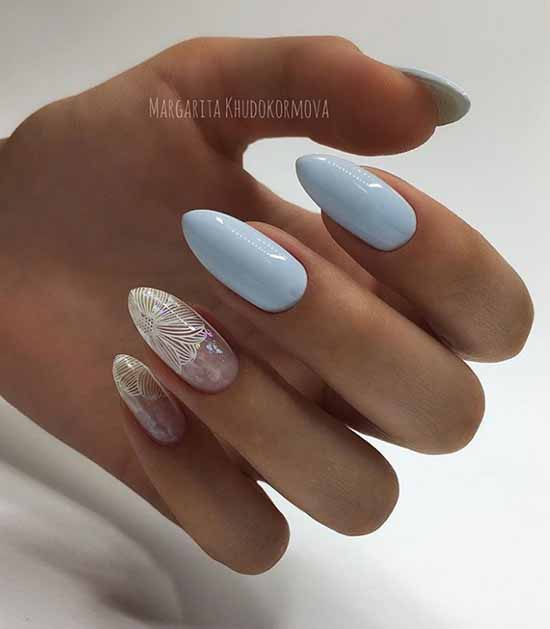 Delicate manicure with sparkles: photo novelties with a beautiful design