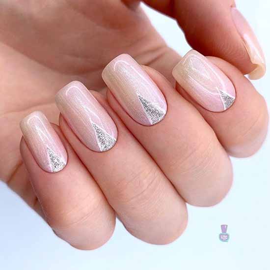 Delicate manicure with sparkles: photo novelties with a beautiful design