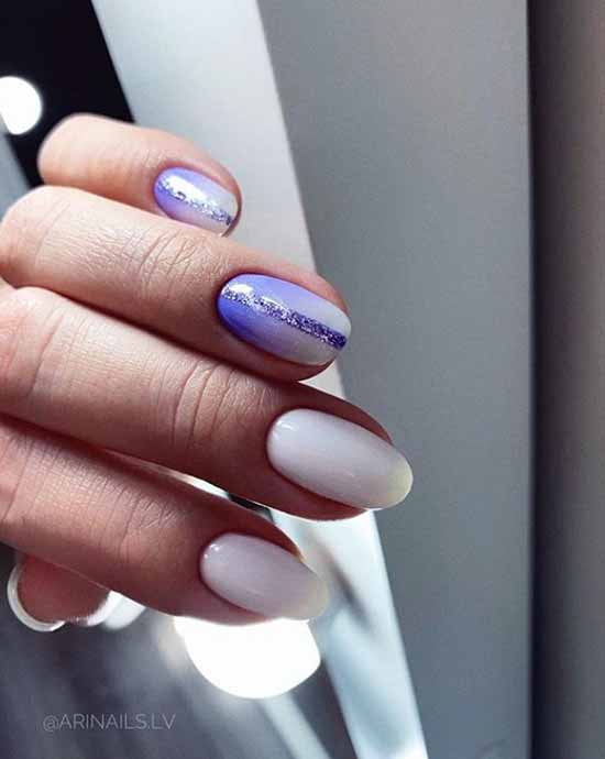 Delicate manicure with sparkles: photo novelties with a beautiful design