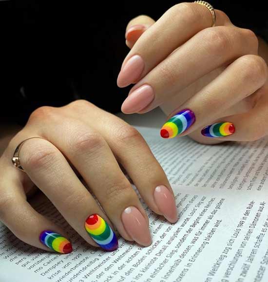 Beautiful rainbow manicure ideas