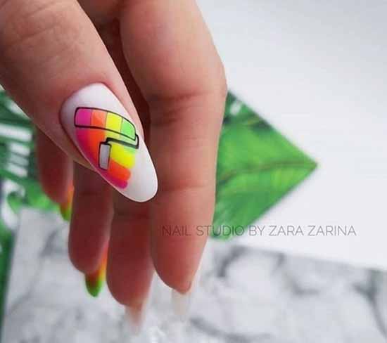 Rainbow manicure: new items, beautiful nail art in the photo