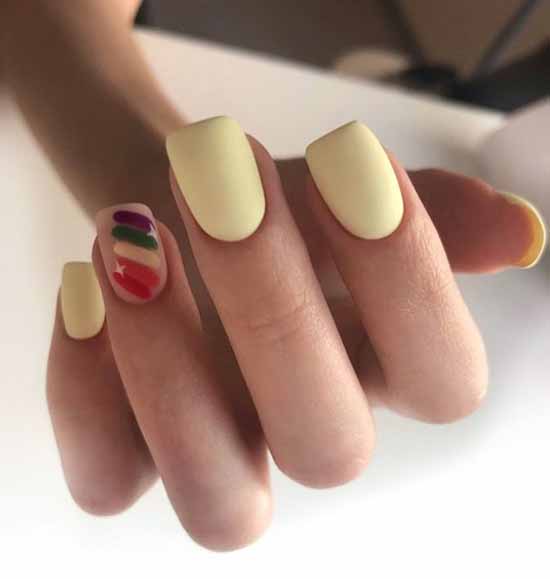 Rainbow manicure: new items, beautiful nail art in the photo