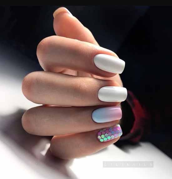 Rainbow manicure: new items, beautiful nail art in the photo