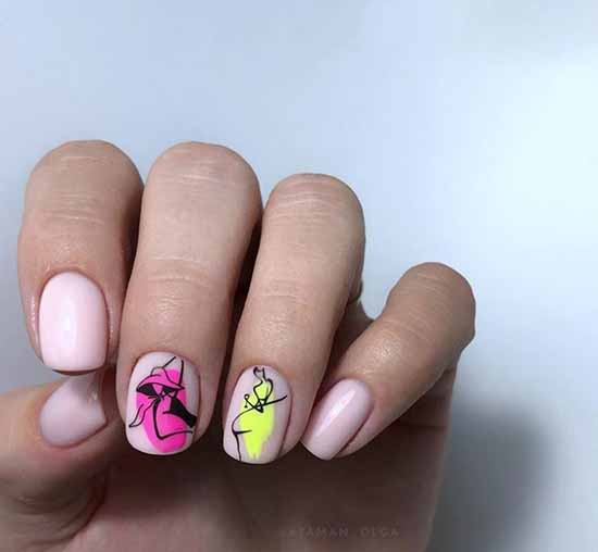 Design for short nails 2021: new manicure, photo ideas