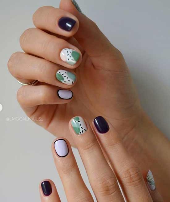 Manicure on oval nails photo