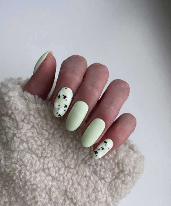 Delicate manicure oval shape