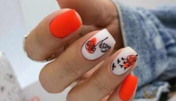 Original manicure nail art, photo design