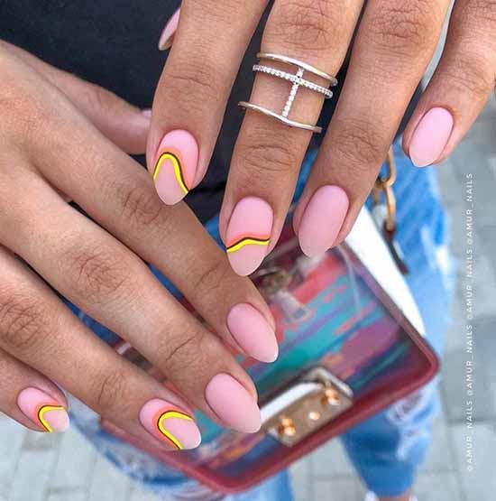 Pink original nail design