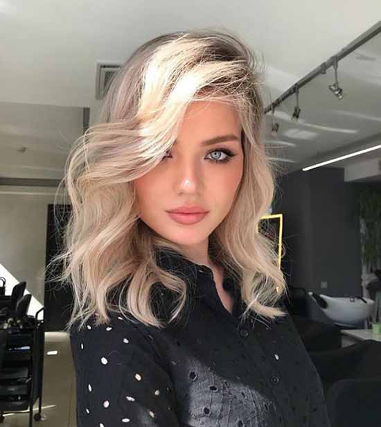 Stylish haircut without bangs