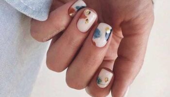 Stylish nail design photo manicure