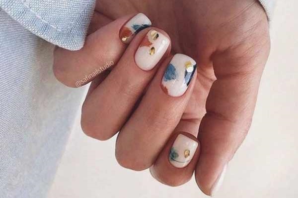 Stylish nail design photo manicure