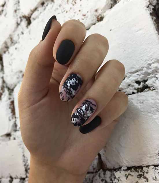 Stylish black manicure