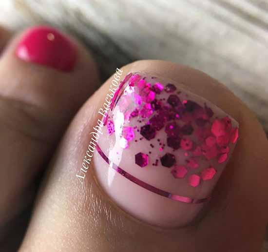 Brilliant pedicure: 100 new photo ideas, fashion design