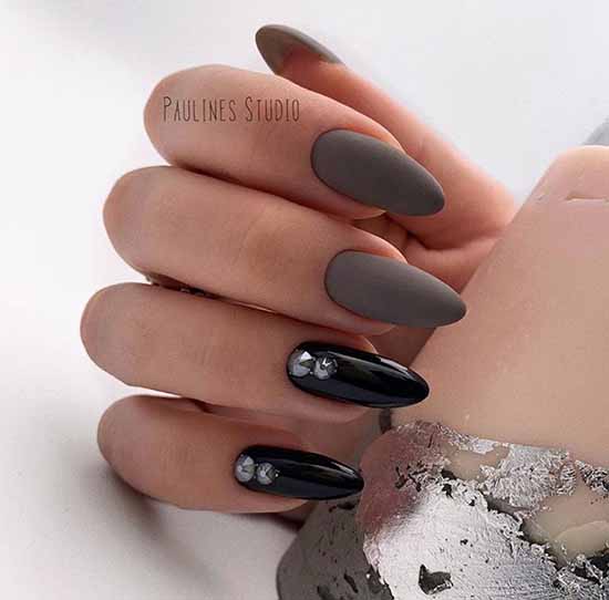 Black everyday nail design: 100 stylish new products in the photo