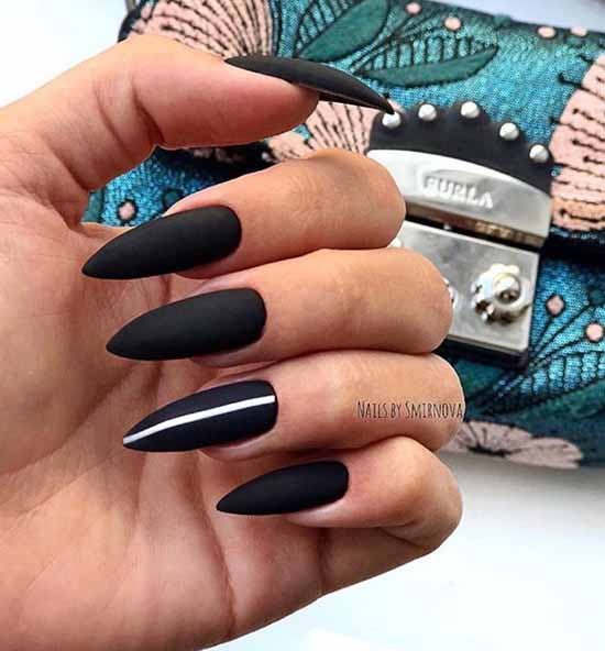 Black everyday nail design: 100 stylish new products in the photo