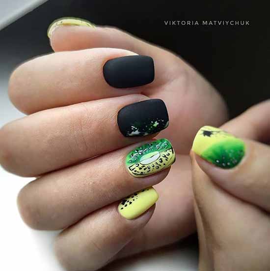 Black everyday nail design: 100 stylish new products in the photo