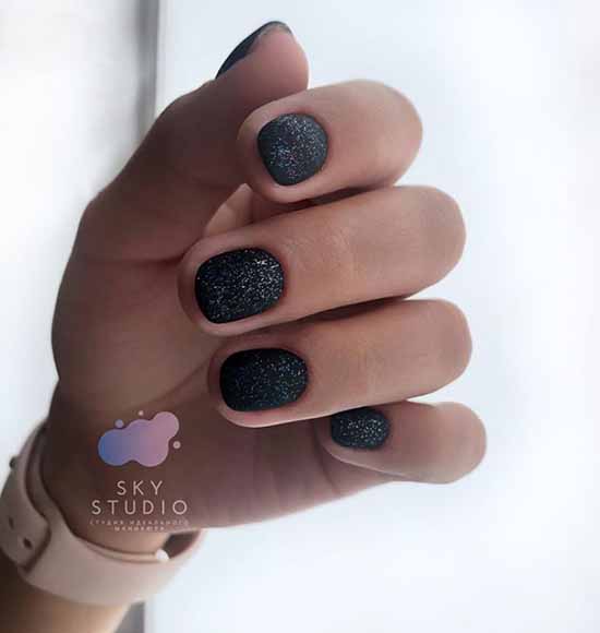 Black everyday nail design: 100 stylish new products in the photo