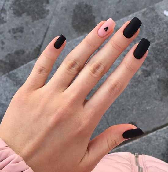 Black everyday nail design: 100 stylish new products in the photo