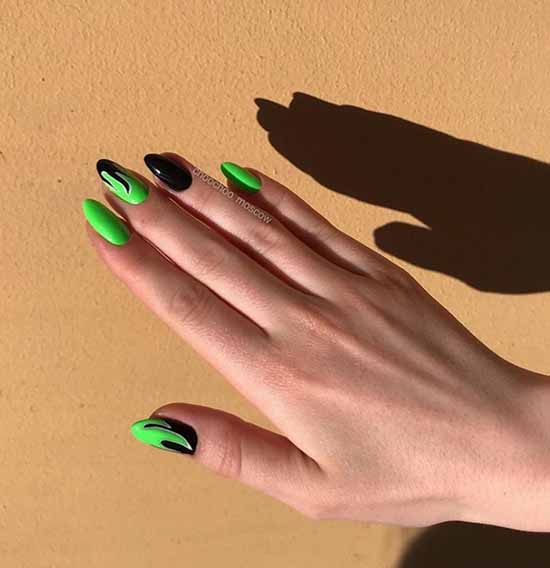 Black everyday nail design: 100 stylish new products in the photo