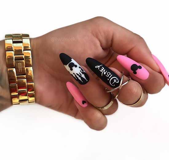 Black everyday nail design: 100 stylish new products in the photo