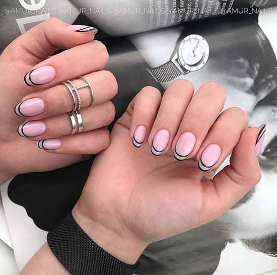 Black everyday nail design: 100 stylish new products in the photo