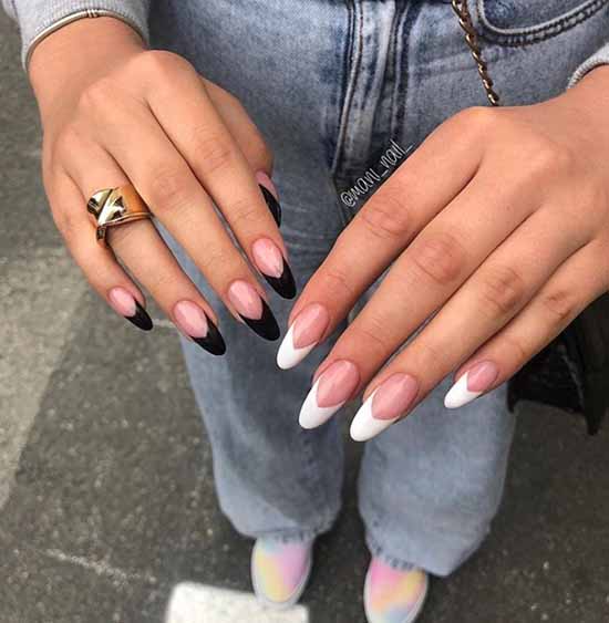 Black everyday nail design: 100 stylish new products in the photo