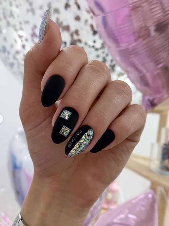 Black everyday nail design: 100 stylish new products in the photo